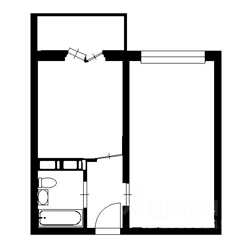 Планировка этой квартиры по данным Циан