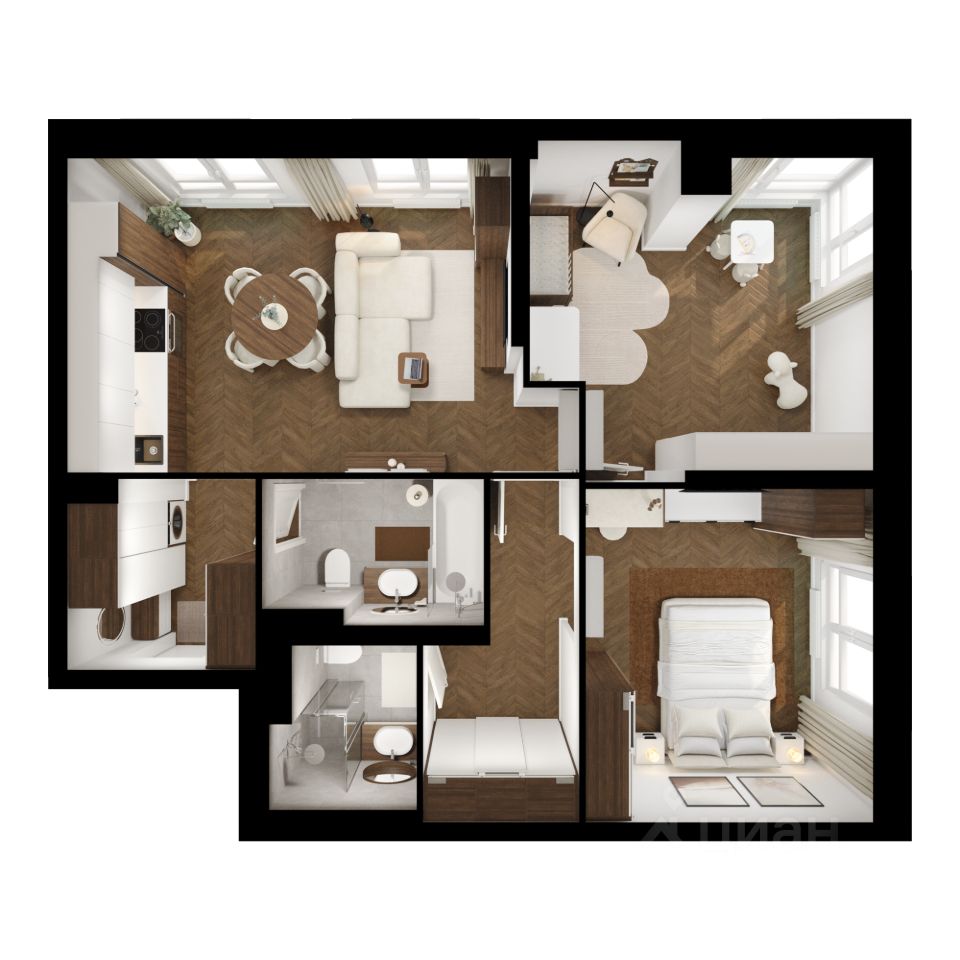 2-комн.кв., 70 м², 10/32 этаж