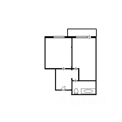 Планировка этой квартиры по данным Циан
