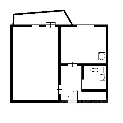 Планировка этой квартиры по данным Циан