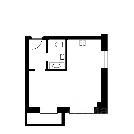 Планировка этой квартиры по данным Циан