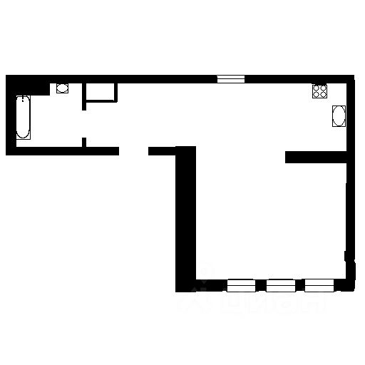 Планировка этой квартиры по данным Циан