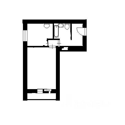 Планировка этой квартиры по данным Циан