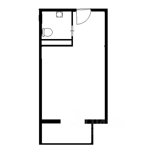 Планировка этой квартиры по данным Циан