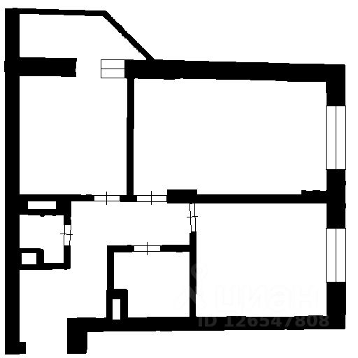 Планировка этой квартиры по данным Циан