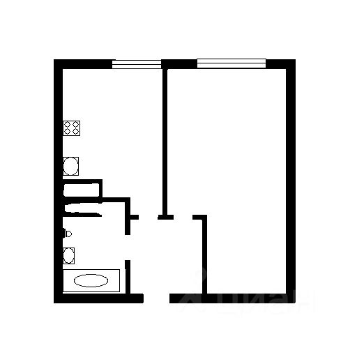 Планировка этой квартиры по данным Циан