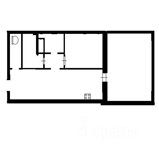 Планировка этой квартиры по данным Циан