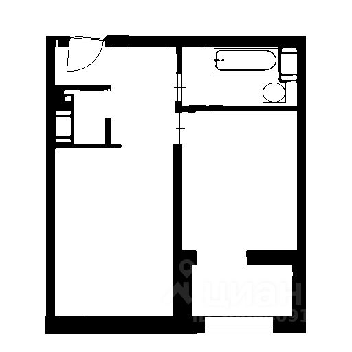 Планировка этой квартиры по данным Циан