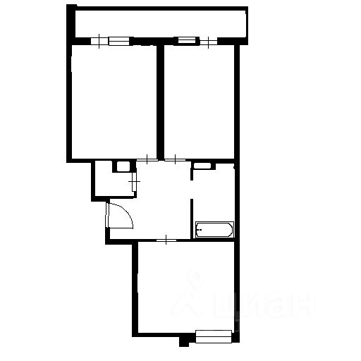 Планировка этой квартиры по данным Циан