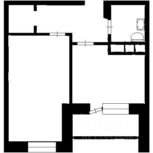 Планировка этой квартиры по данным Циан