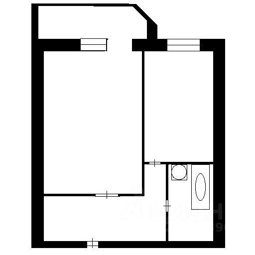 Планировка этой квартиры по данным Циан