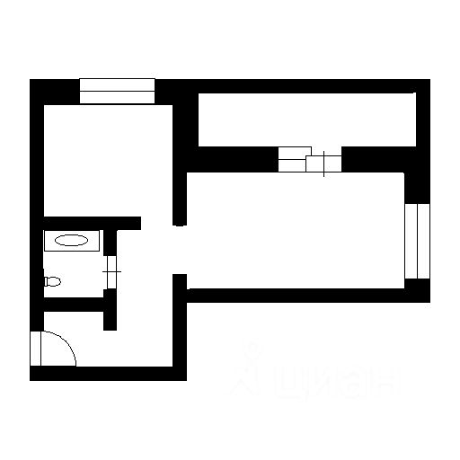 Планировка этой квартиры по данным Циан