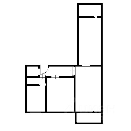 Планировка этой квартиры по данным Циан