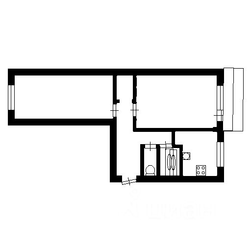 Планировка этой квартиры по данным Циан