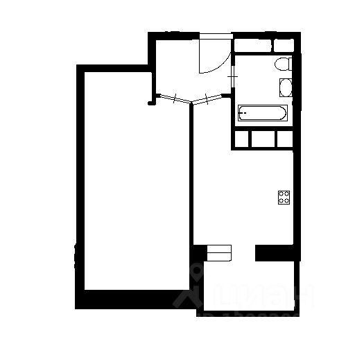 Планировка этой квартиры по данным Циан
