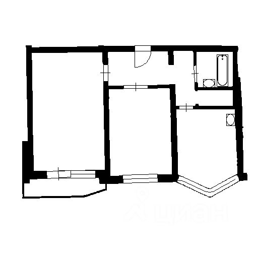 Планировка этой квартиры по данным Циан