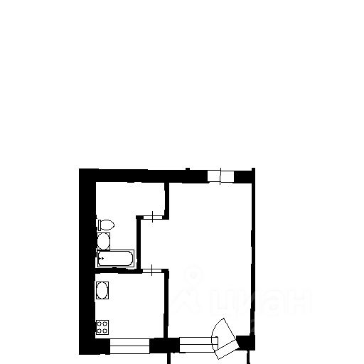 Планировка этой квартиры по данным Циан