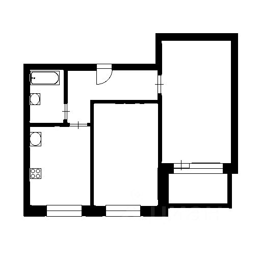 Планировка этой квартиры по данным Циан