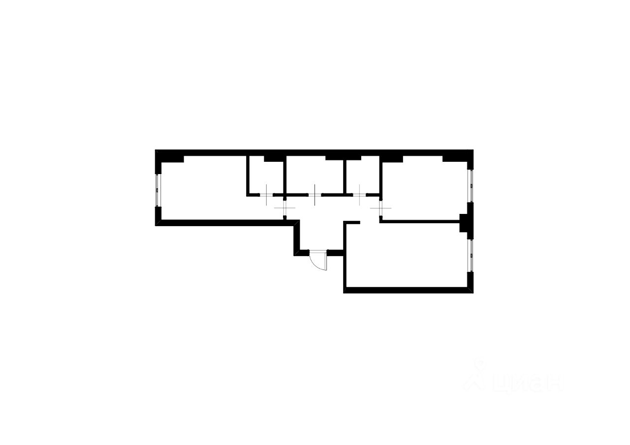Планировка этой квартиры по данным Циан