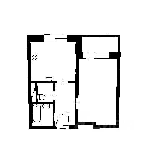 Планировка этой квартиры по данным Циан