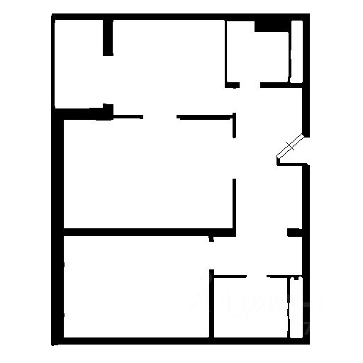 Планировка этой квартиры по данным Циан