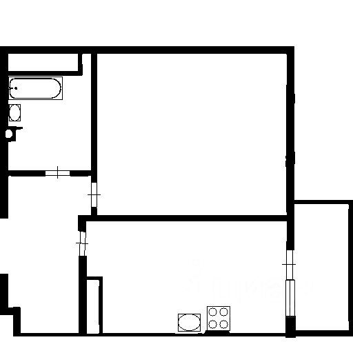 Планировка этой квартиры по данным Циан