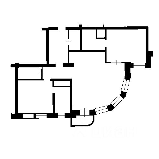 Планировка этой квартиры по данным Циан