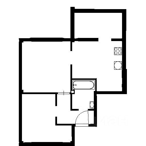 Планировка этой квартиры по данным Циан