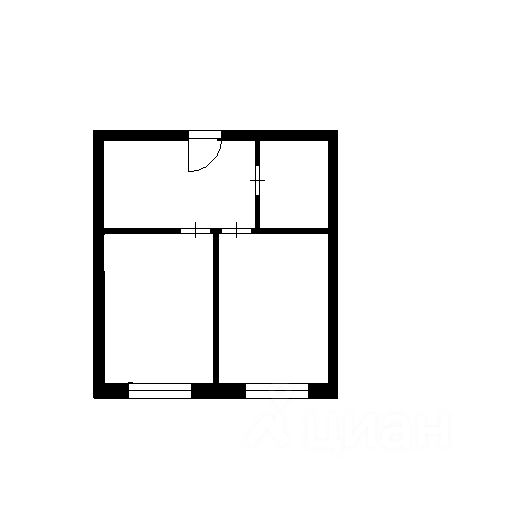 Планировка этой квартиры по данным Циан