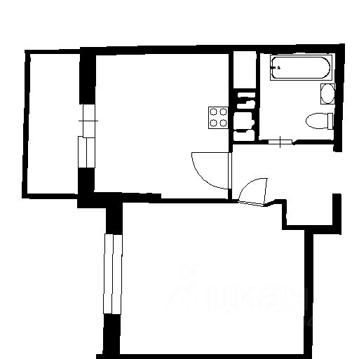 Планировка этой квартиры по данным Циан