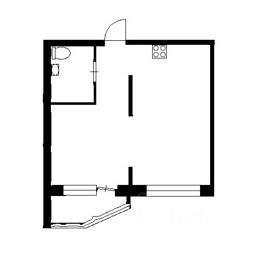 Планировка этой квартиры по данным Циан