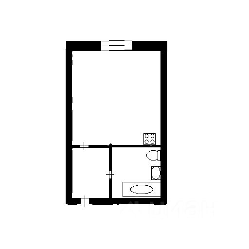Планировка этой квартиры по данным Циан