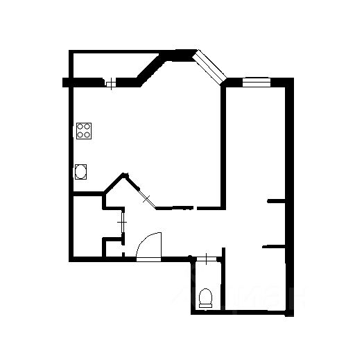 Планировка этой квартиры по данным Циан