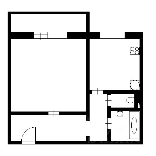 Планировка этой квартиры по данным Циан