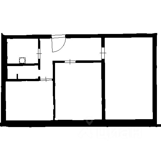 Планировка этой квартиры по данным Циан