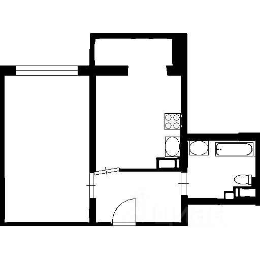 Планировка этой квартиры по данным Циан
