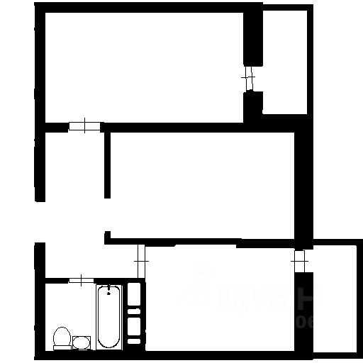 Планировка этой квартиры по данным Циан