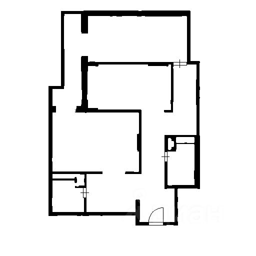Планировка этой квартиры по данным Циан