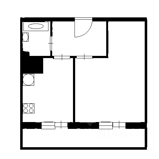 Планировка этой квартиры по данным Циан