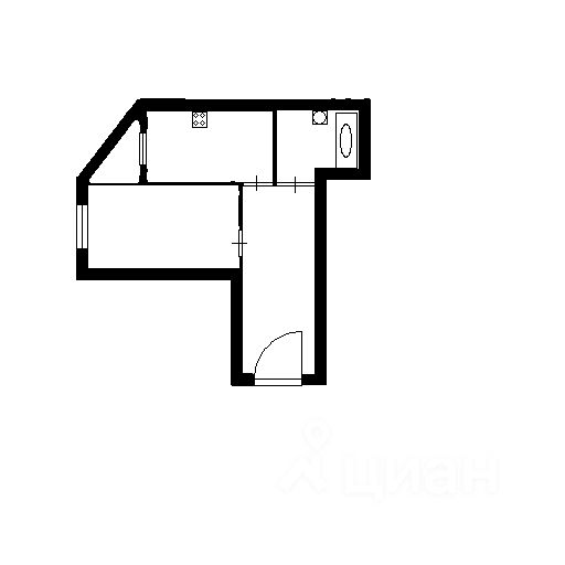 Планировка этой квартиры по данным Циан