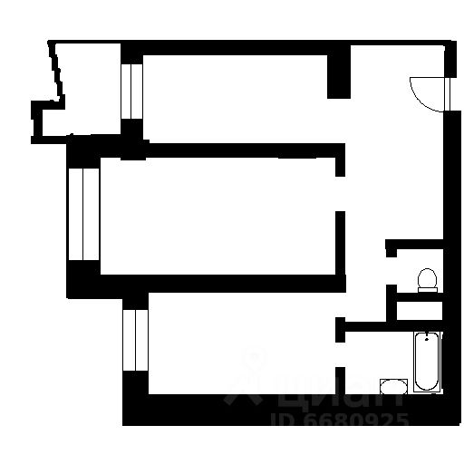 Планировка этой квартиры по данным Циан