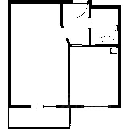 Планировка этой квартиры по данным Циан