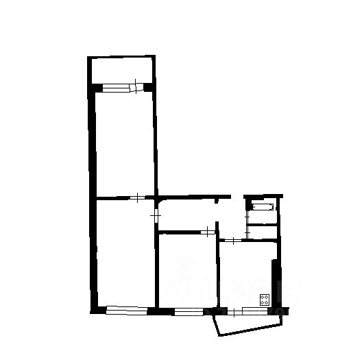 Планировка этой квартиры по данным Циан