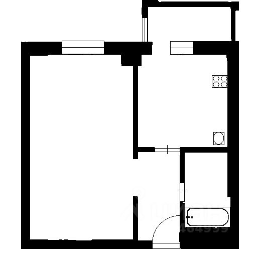Планировка этой квартиры по данным Циан