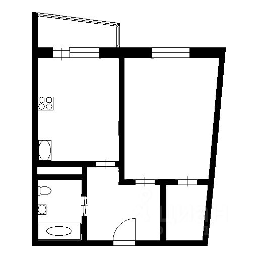 Планировка этой квартиры по данным Циан