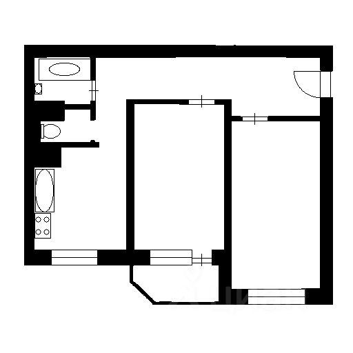 Планировка этой квартиры по данным Циан