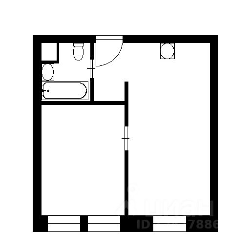 Планировка этой квартиры по данным Циан