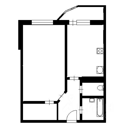 Планировка этой квартиры по данным Циан