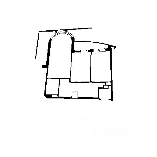 Планировка этой квартиры по данным Циан