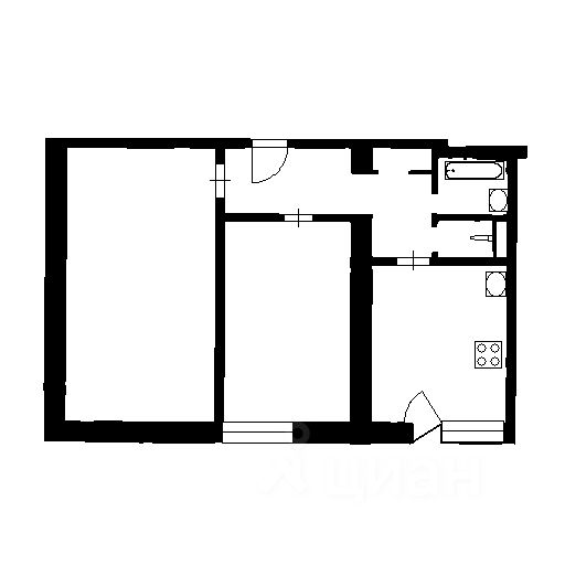 Планировка этой квартиры по данным Циан